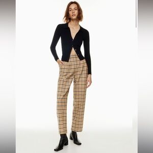NWOT Aritzia Carrot Pant- Tan Plaid
